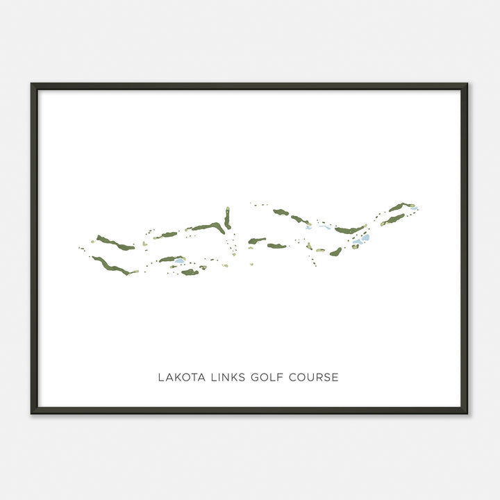 Print of Lakota Links Golf Course Modern Map