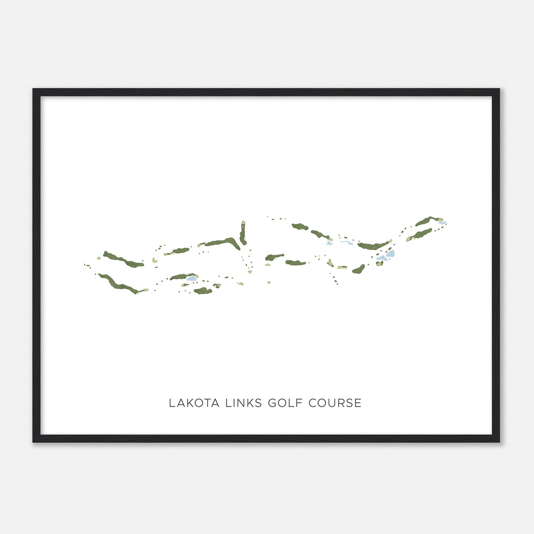 Print of Lakota Links Golf Course Modern Map