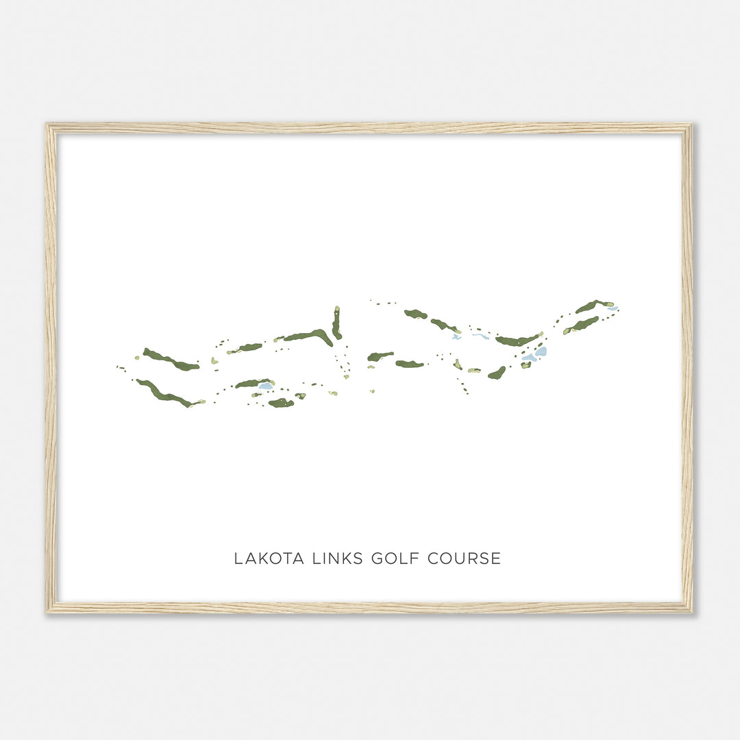 Print of Lakota Links Golf Course Modern Map