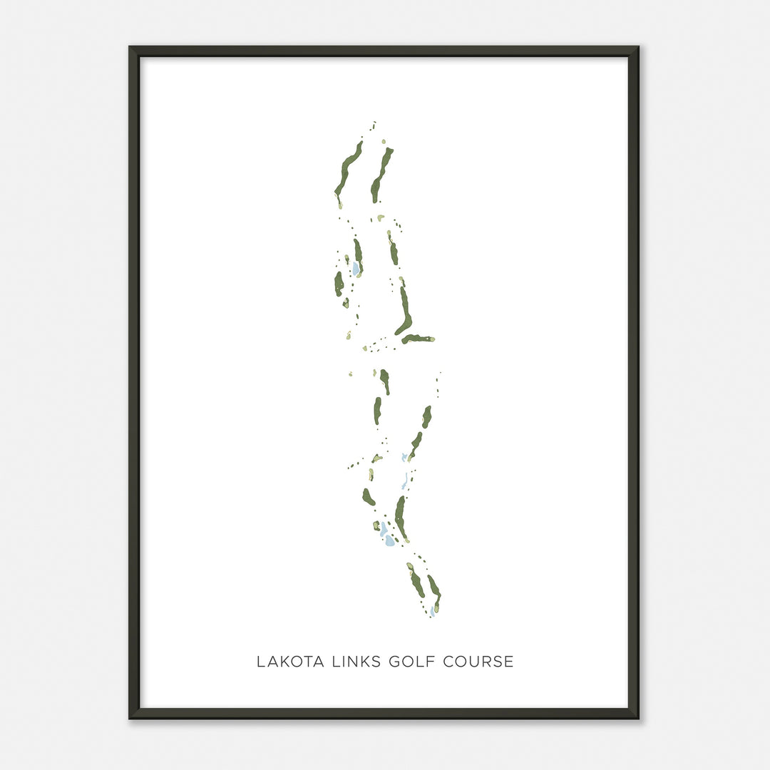 Print of Lakota Links Golf Course Modern Map