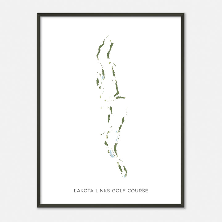 Print of Lakota Links Golf Course Modern Map