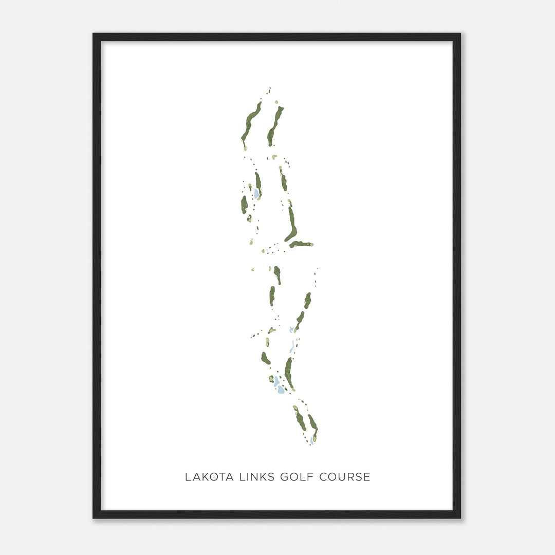 Print of Lakota Links Golf Course Modern Map