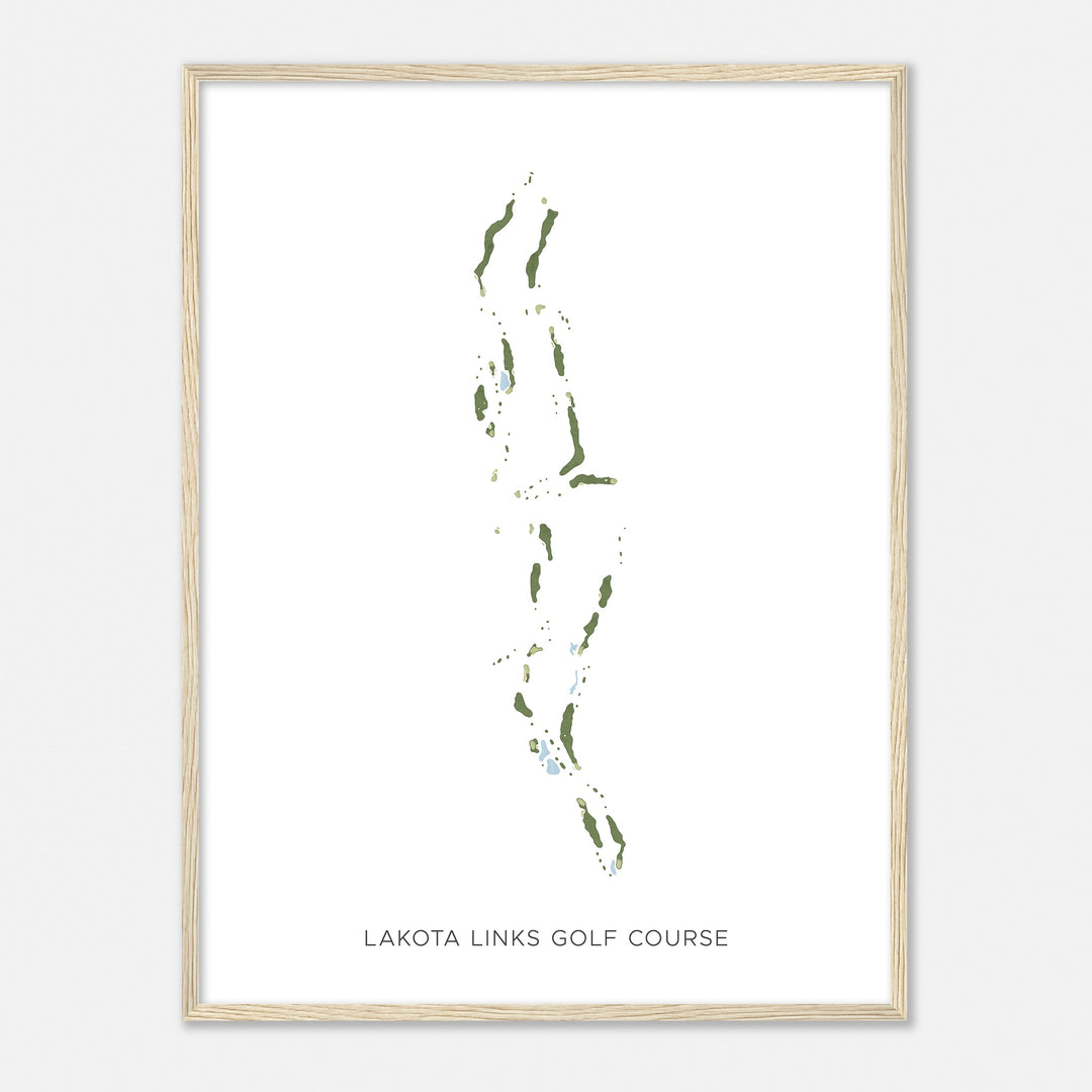 Print of Lakota Links Golf Course Modern Map