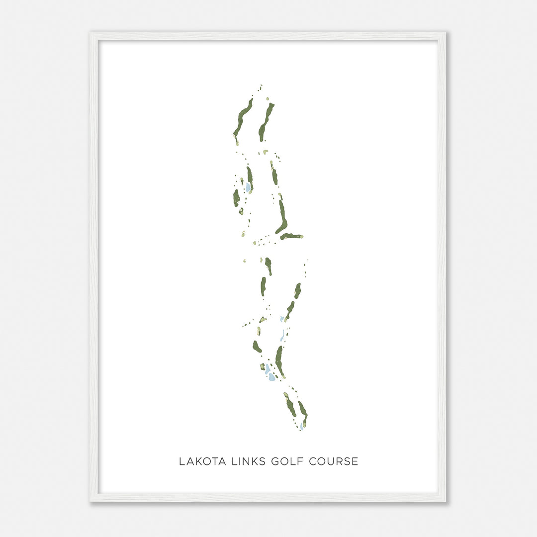 Print of Lakota Links Golf Course Modern Map