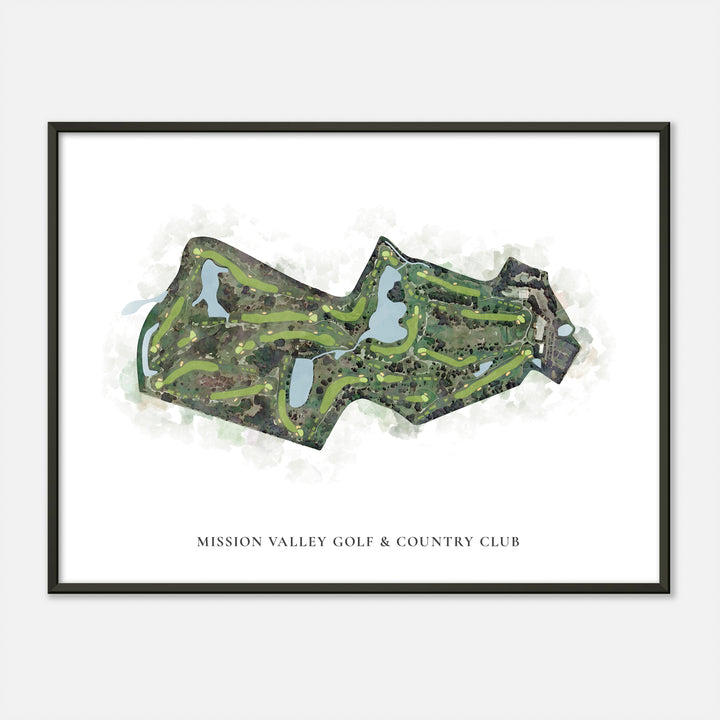 Print of Mission Valley Golf & Country Club Classic Map