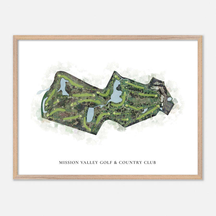 Print of Mission Valley Golf & Country Club Classic Map