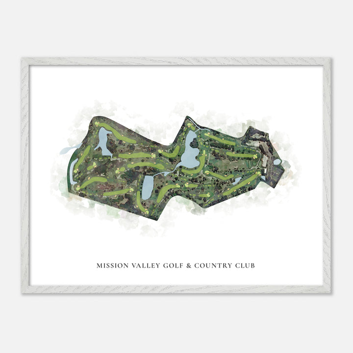 Print of Mission Valley Golf & Country Club Classic Map
