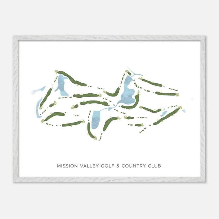Print of Mission Valley Golf & Country Club Modern Map