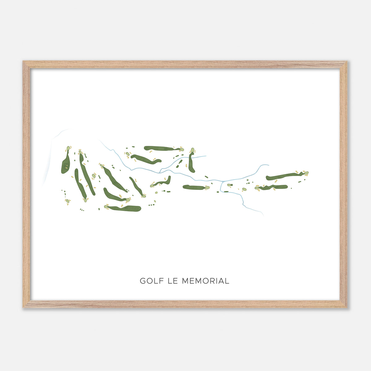 Print of Golf Le Memorial Modern Map