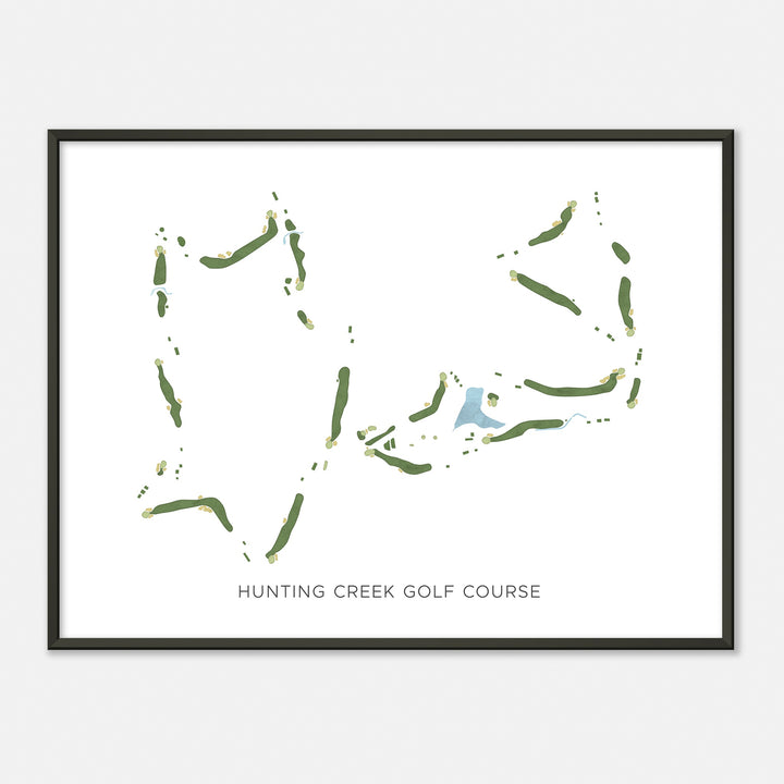 Print of Hunting Creek Golf Course Modern Map