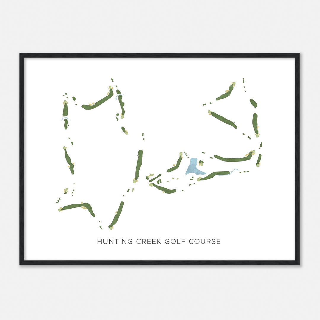 Print of Hunting Creek Golf Course Modern Map