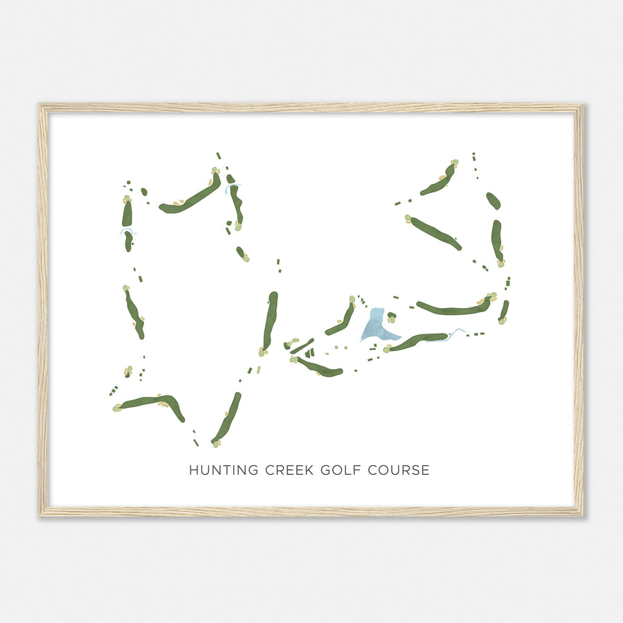 Print of Hunting Creek Golf Course Modern Map