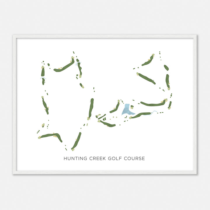 Print of Hunting Creek Golf Course Modern Map