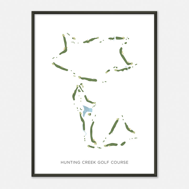 Print of Hunting Creek Golf Course Modern Map