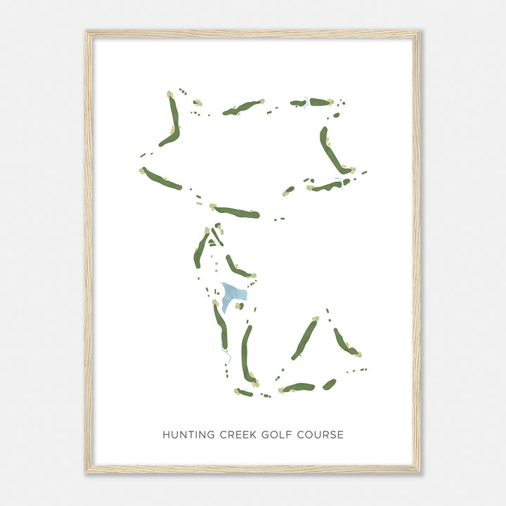 Print of Hunting Creek Golf Course Modern Map