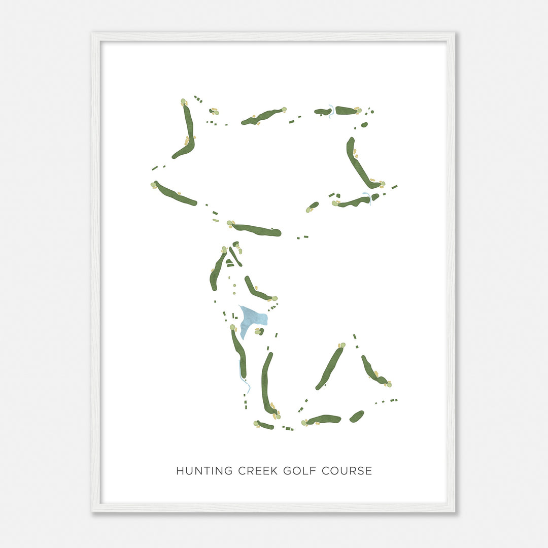 Print of Hunting Creek Golf Course Modern Map