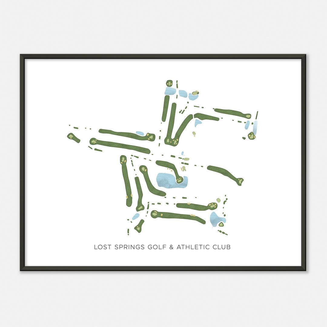 Print of Lost Springs Golf & Athletic Club Modern Map