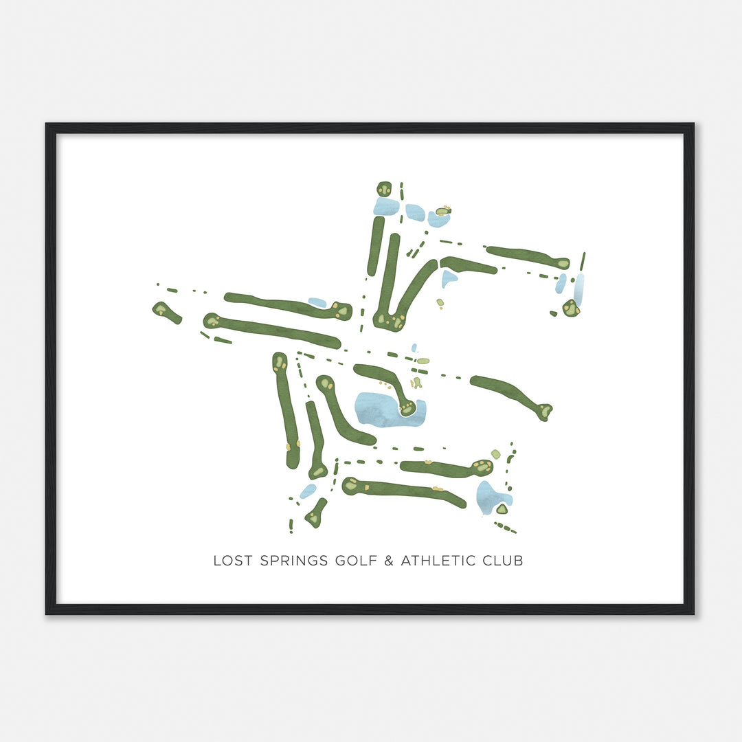 Print of Lost Springs Golf & Athletic Club Modern Map