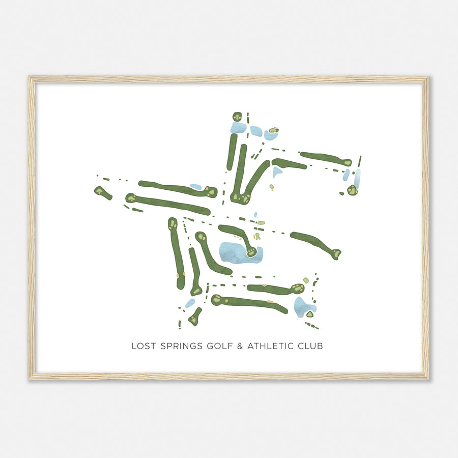 Print of Lost Springs Golf & Athletic Club Modern Map