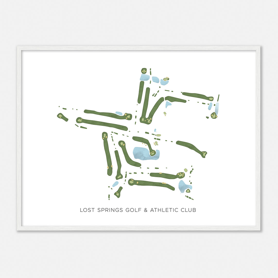 Print of Lost Springs Golf & Athletic Club Modern Map