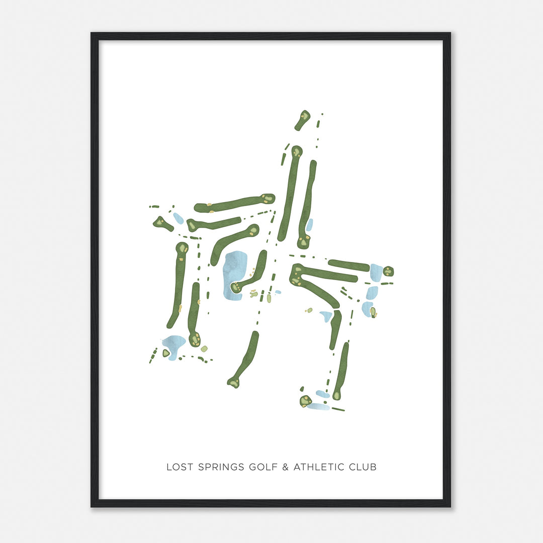 Print of Lost Springs Golf & Athletic Club Modern Map