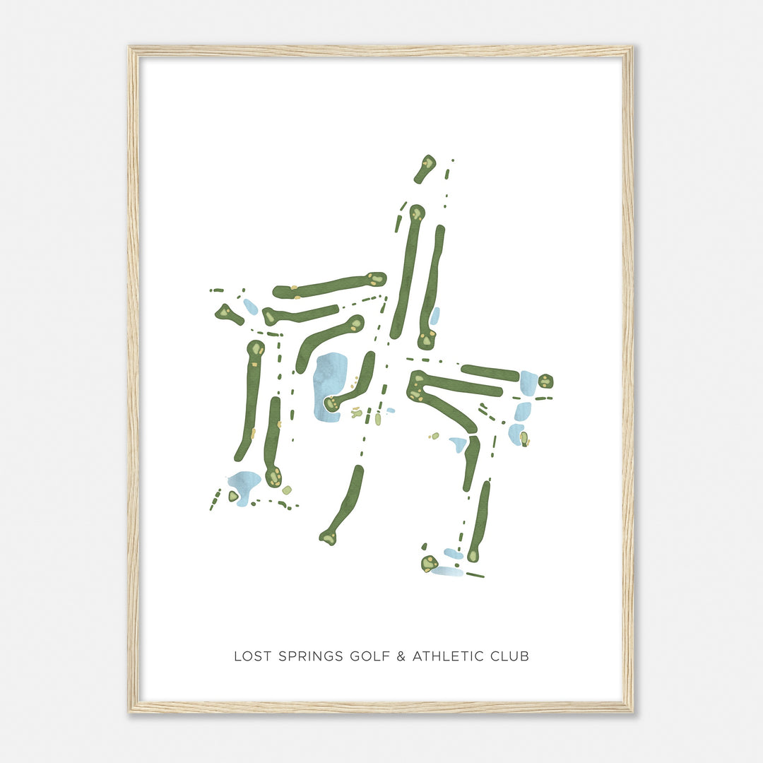 Print of Lost Springs Golf & Athletic Club Modern Map