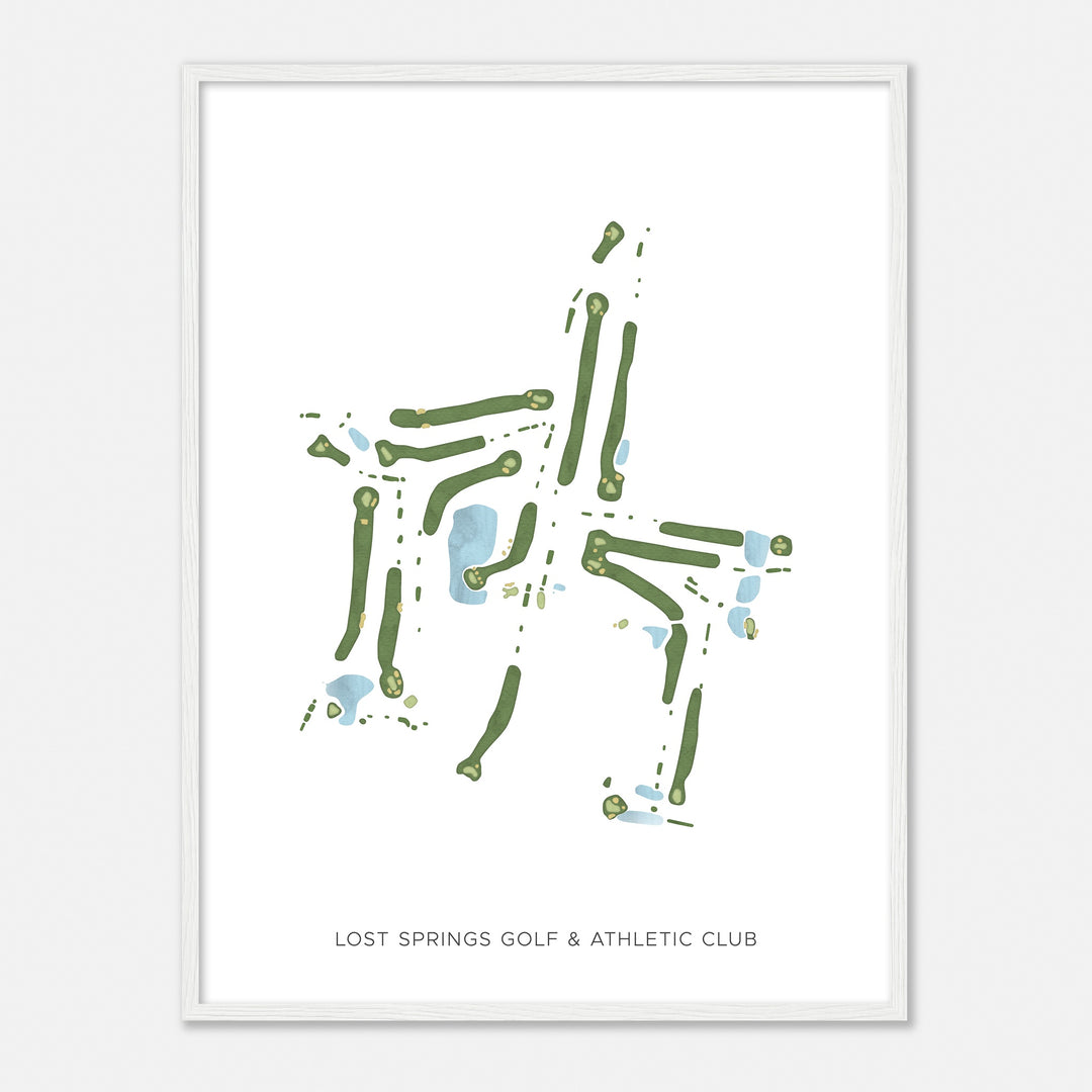 Print of Lost Springs Golf & Athletic Club Modern Map