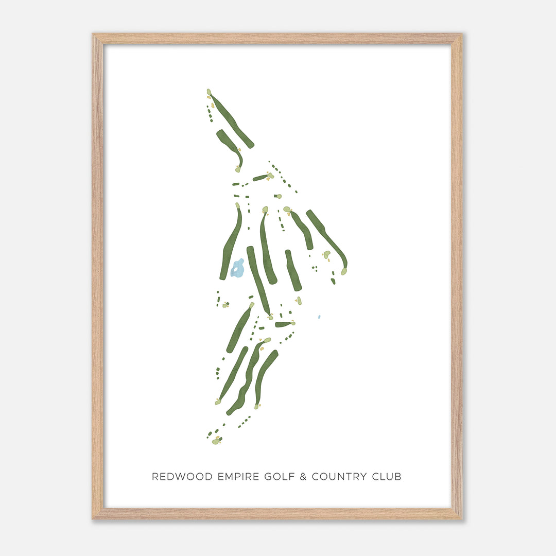 Print of Redwood Empire Golf & Country Club Modern Map