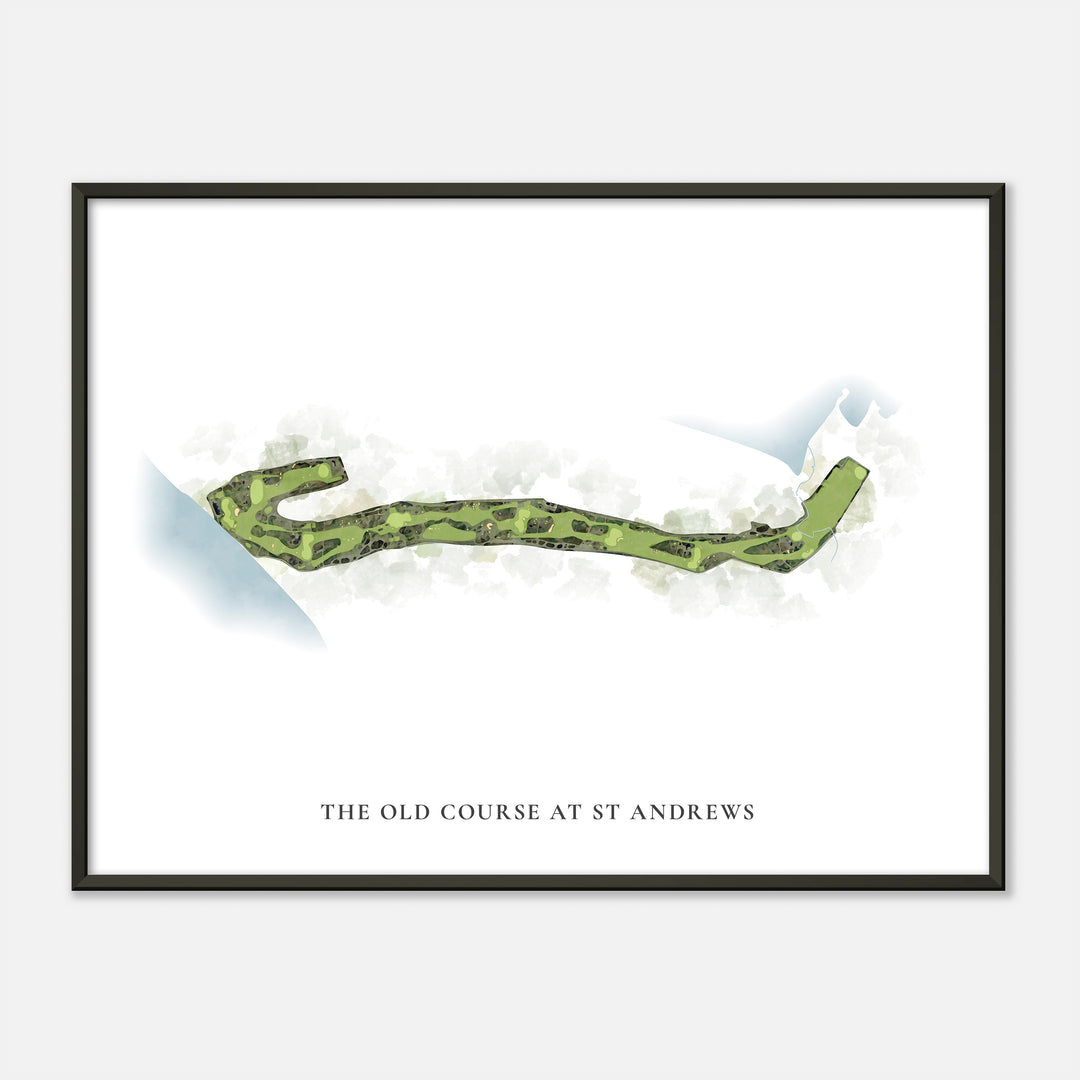 Print of The Old Course At St Andrews Classic Map