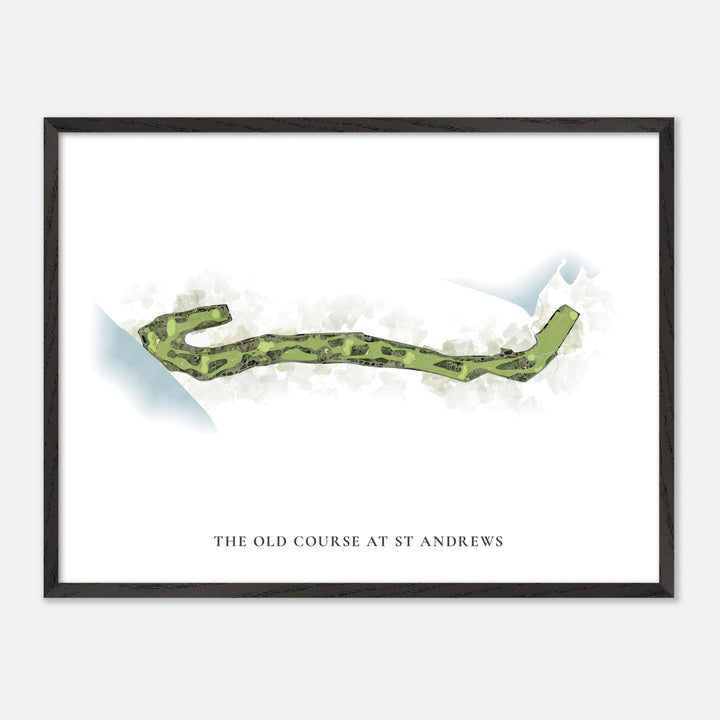 Print of The Old Course At St Andrews Classic Map