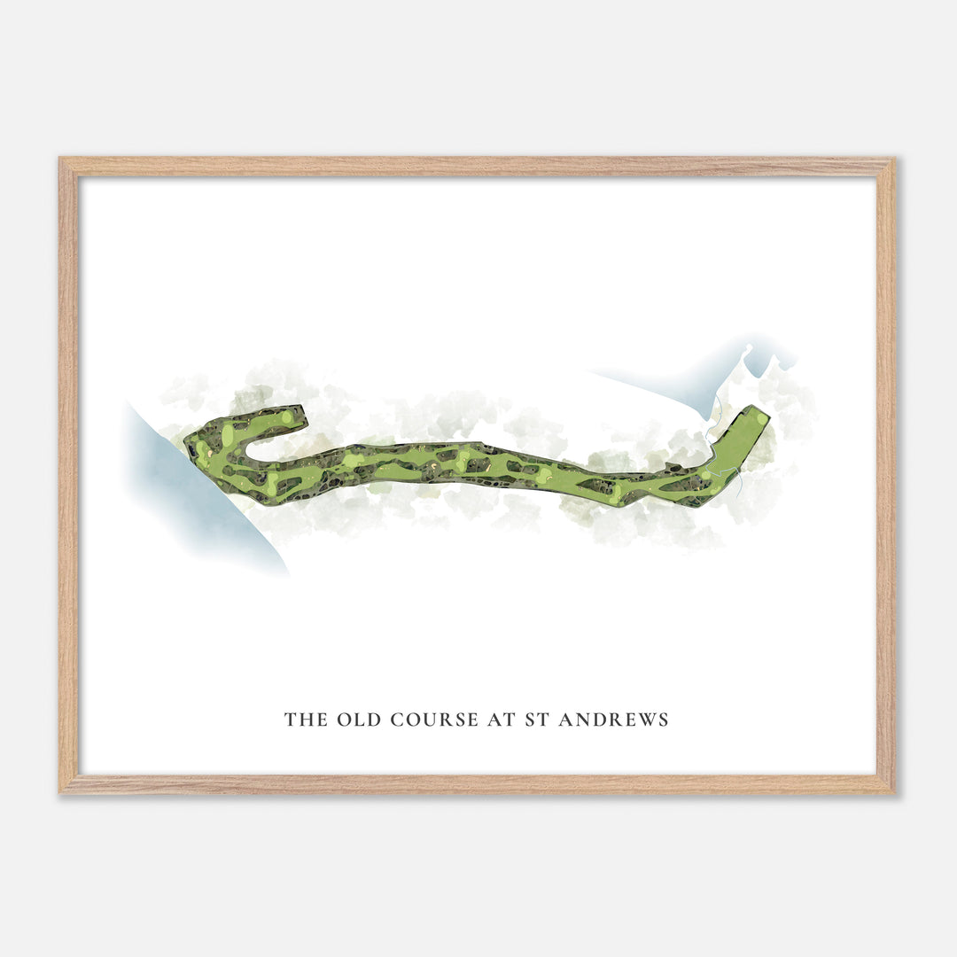 Print of The Old Course At St Andrews Classic Map