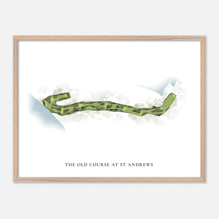 Print of The Old Course At St Andrews Classic Map