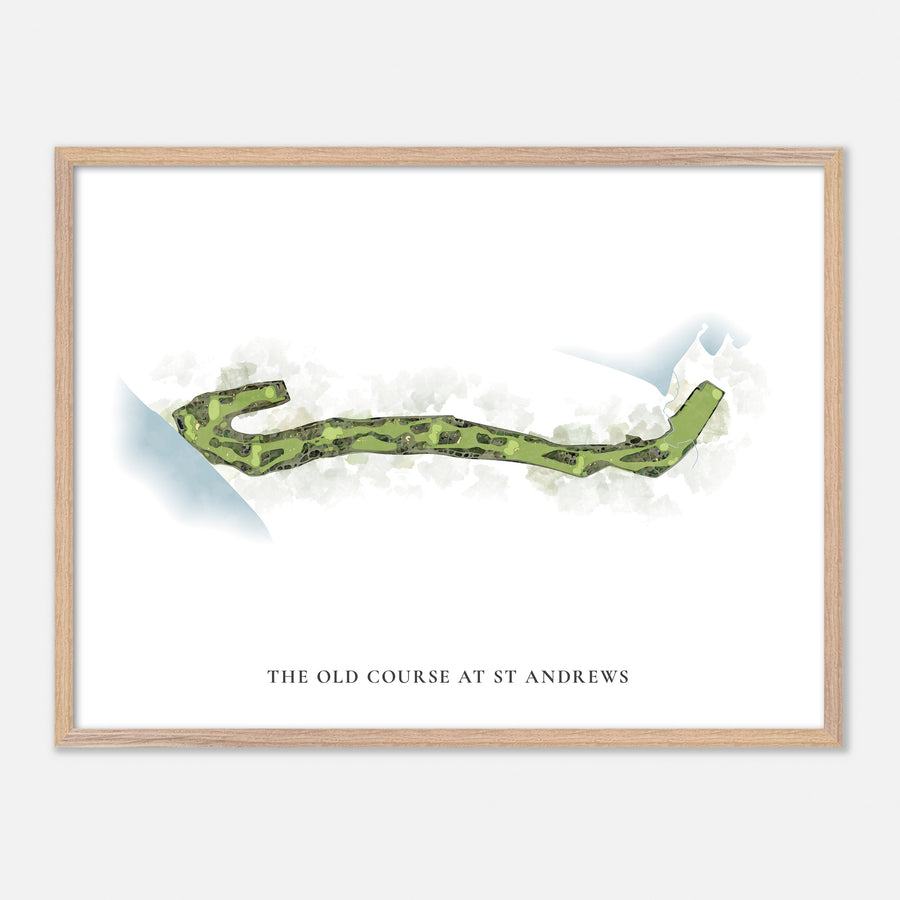 Print of The Old Course At St Andrews Classic Map