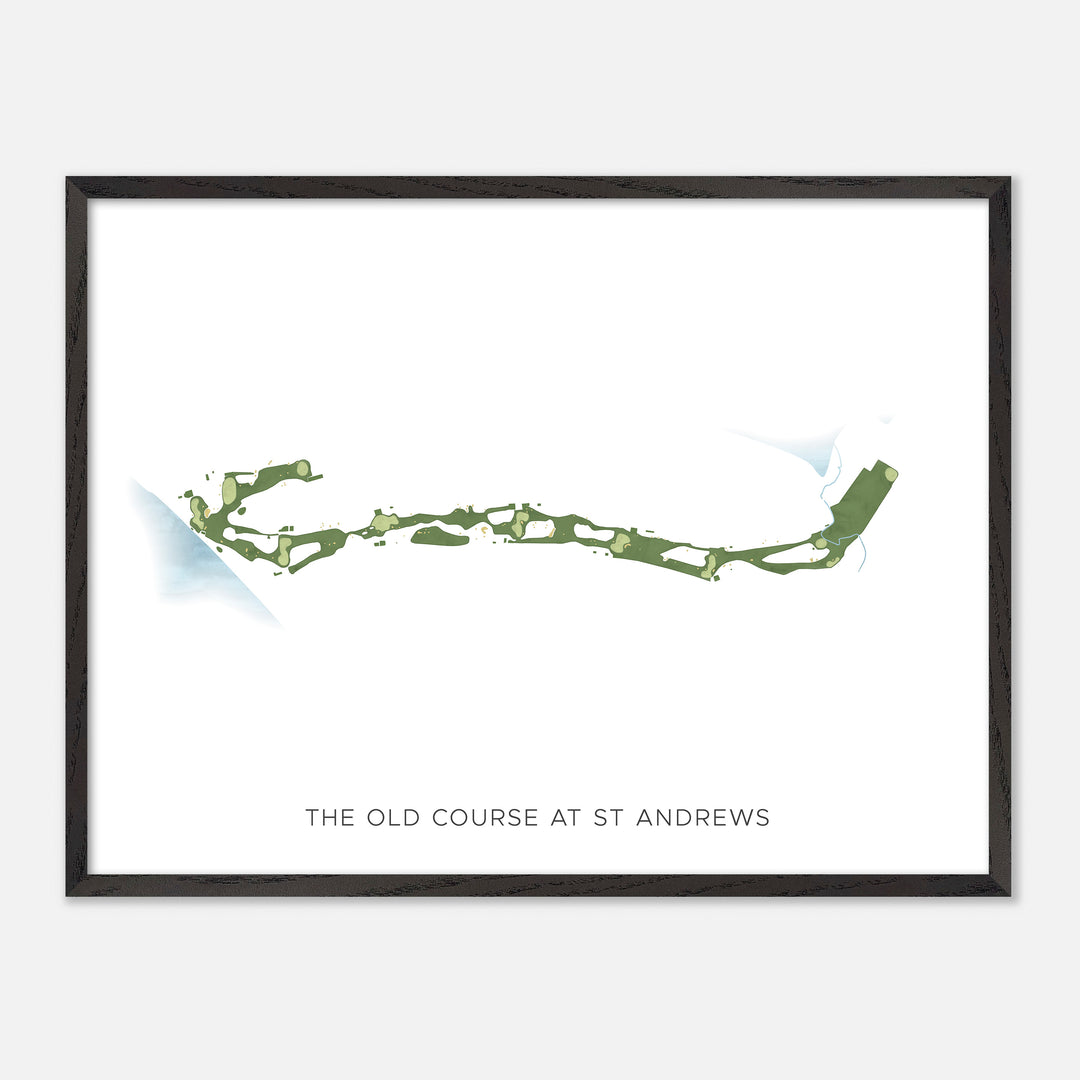 Print of The Old Course At St Andrews Modern Map