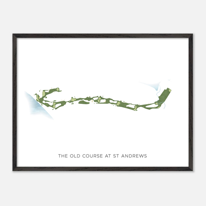 Print of The Old Course At St Andrews Modern Map