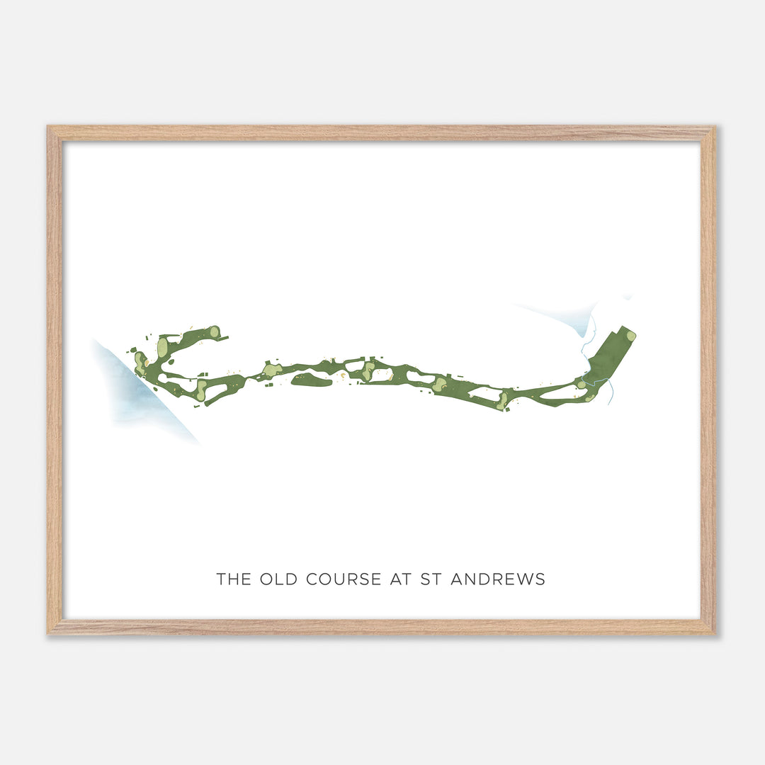 Print of The Old Course At St Andrews Modern Map
