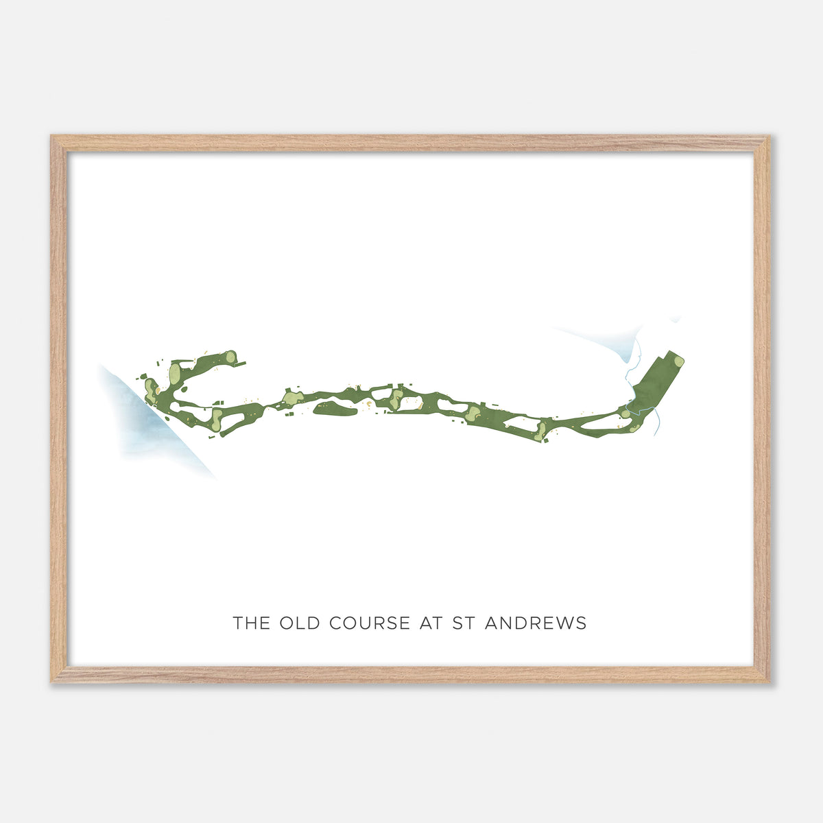 Print of The Old Course At St Andrews Modern Map