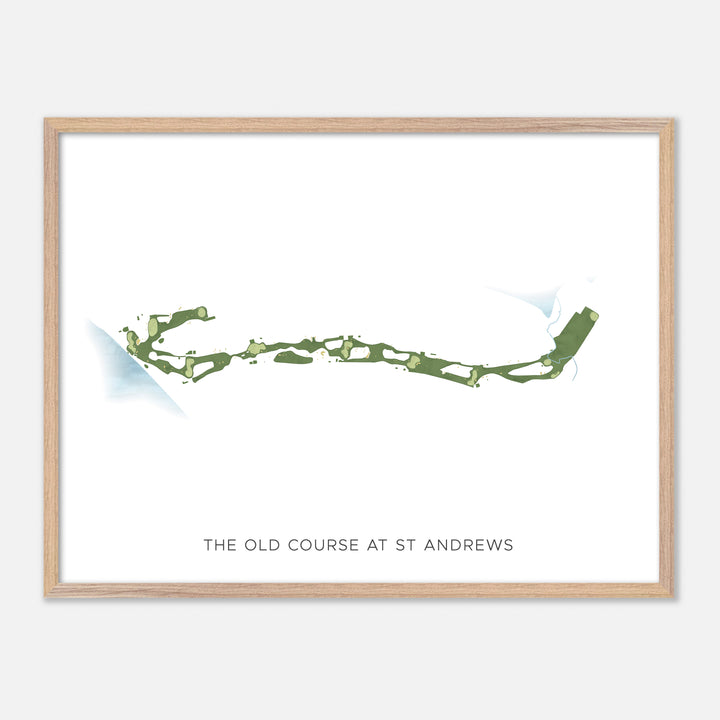 Print of The Old Course At St Andrews Modern Map