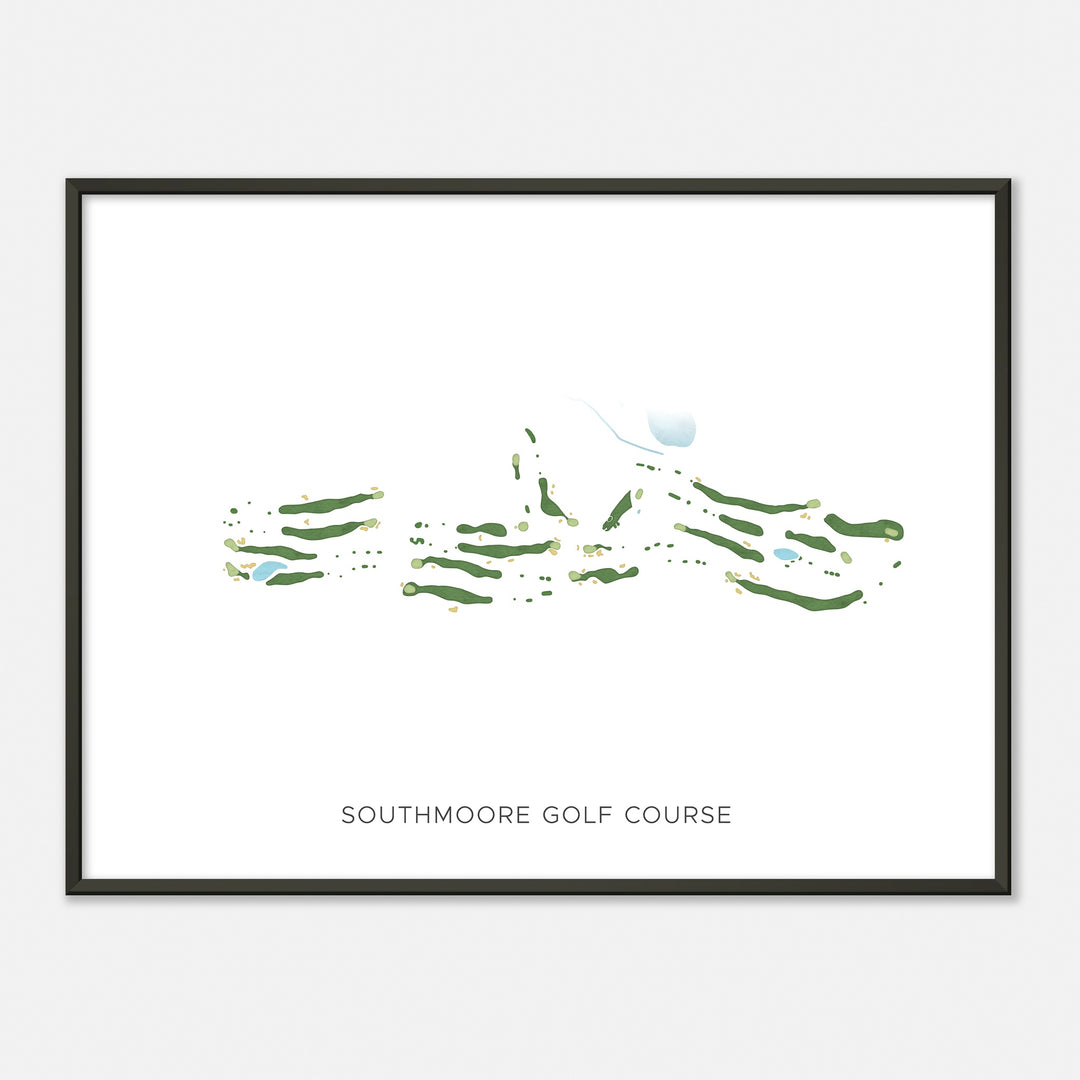 Print of Southmoore Golf Course Modern Map