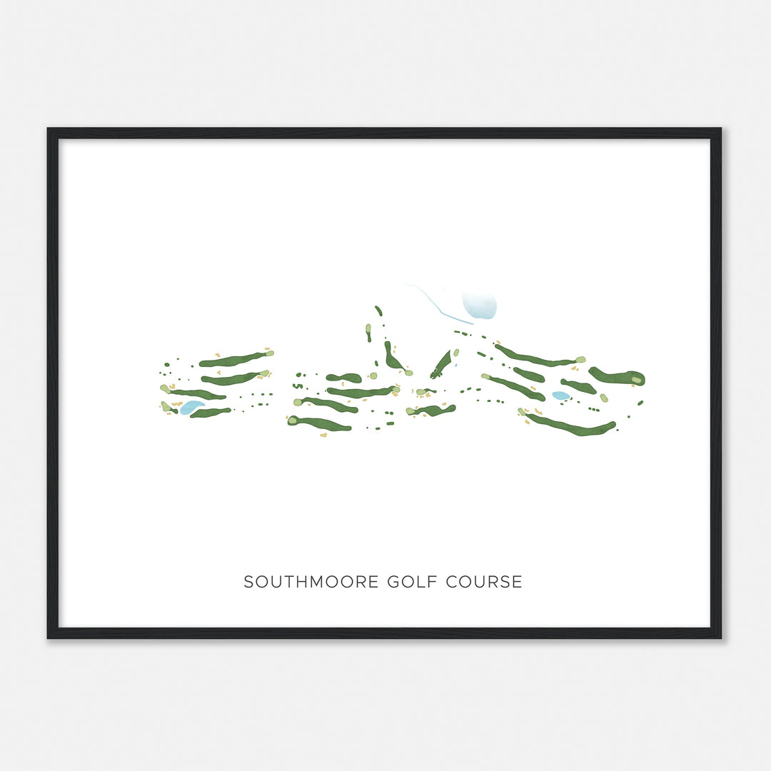 Print of Southmoore Golf Course Modern Map