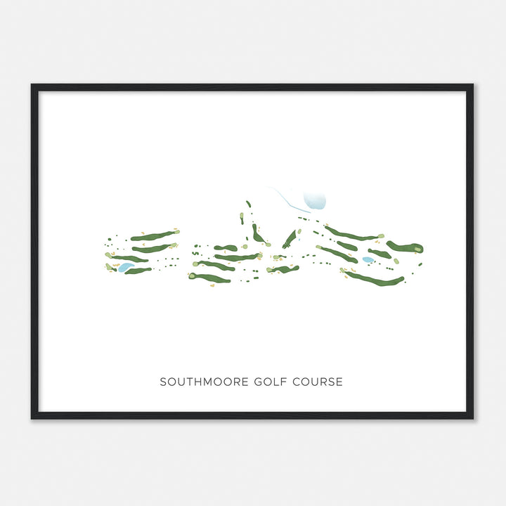 Print of Southmoore Golf Course Modern Map