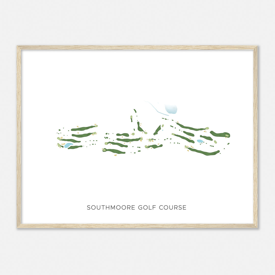 Print of Southmoore Golf Course Modern Map