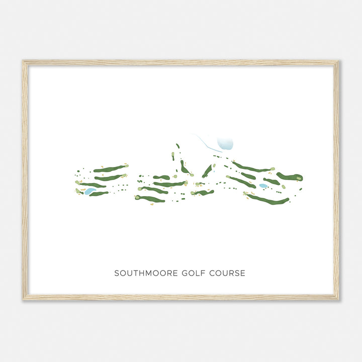 Print of Southmoore Golf Course Modern Map