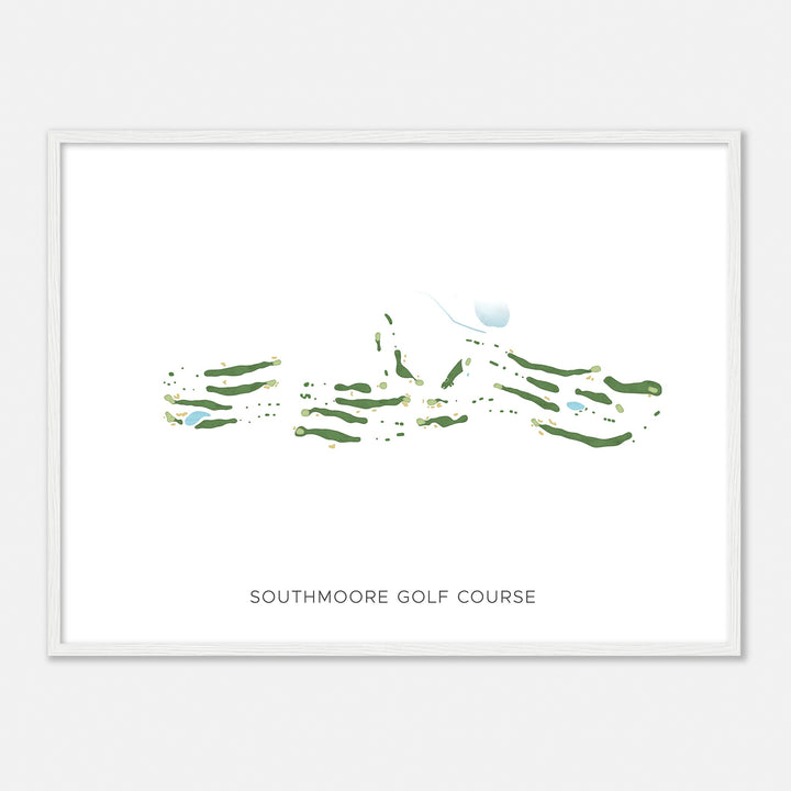 Print of Southmoore Golf Course Modern Map