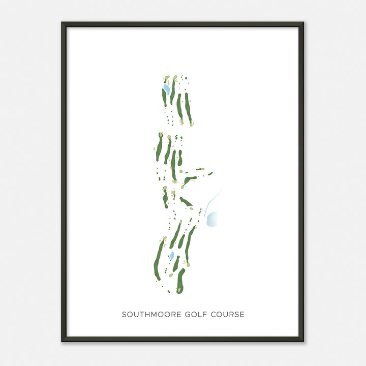 Print of Southmoore Golf Course Modern Map