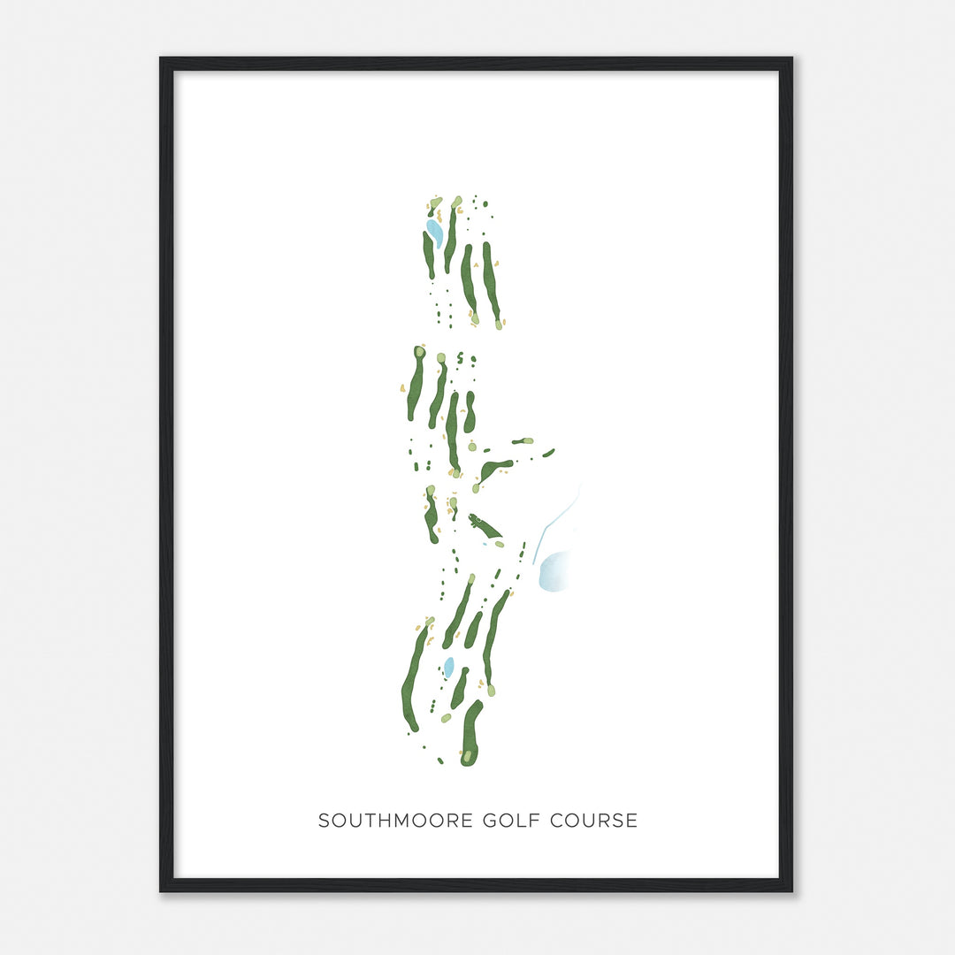 Print of Southmoore Golf Course Modern Map