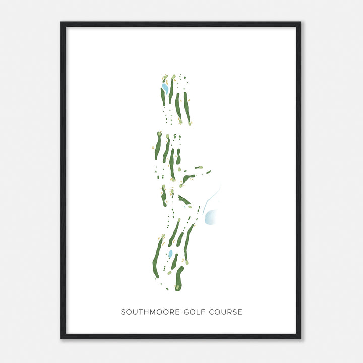 Print of Southmoore Golf Course Modern Map