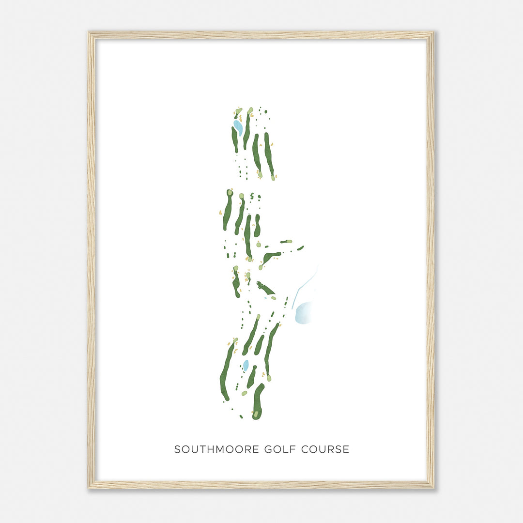 Print of Southmoore Golf Course Modern Map