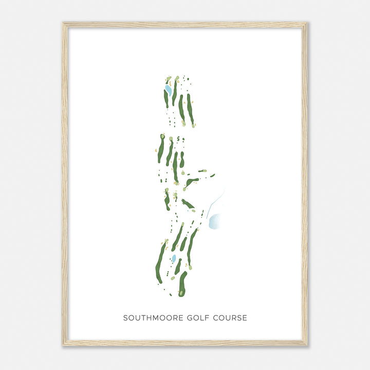 Print of Southmoore Golf Course Modern Map