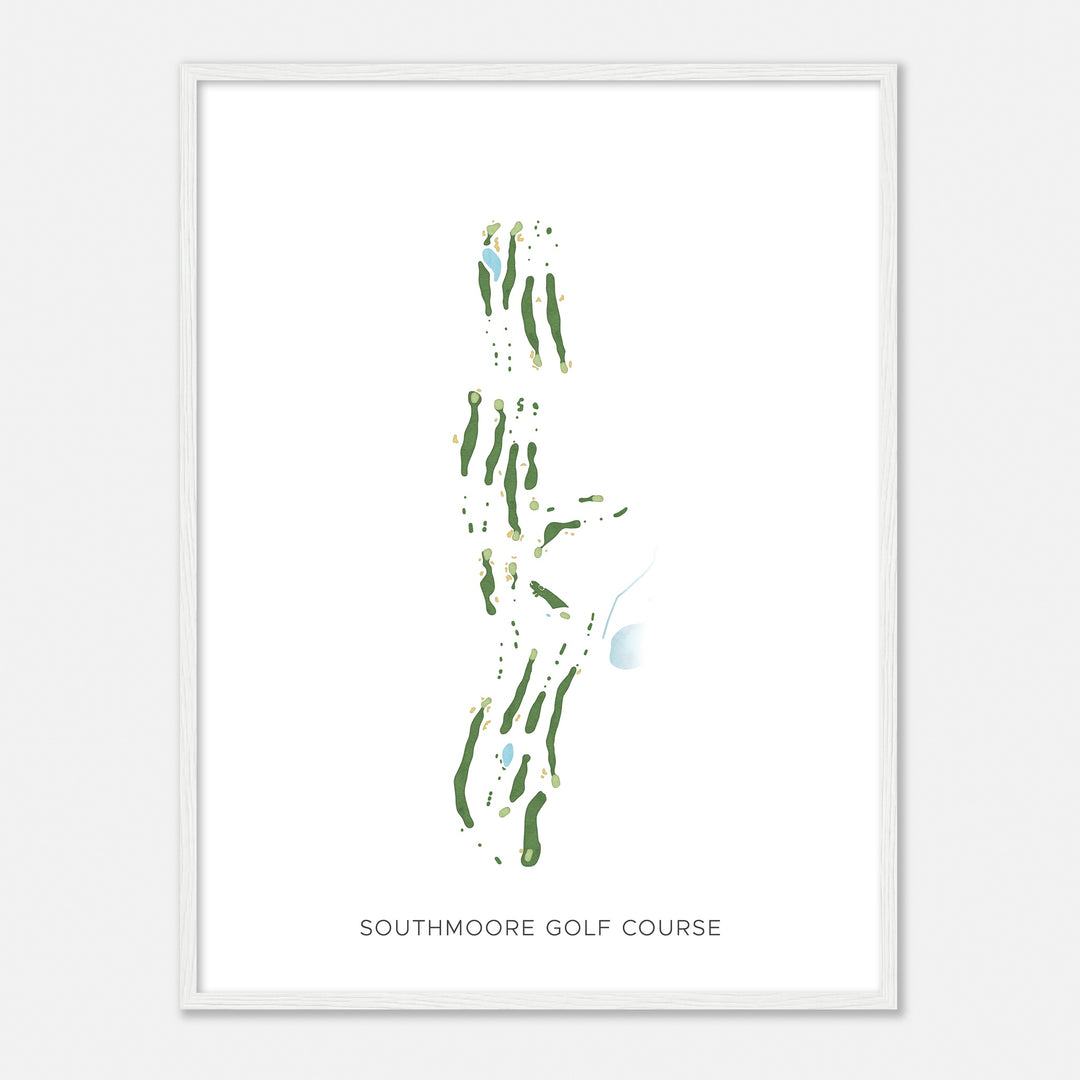 Print of Southmoore Golf Course Modern Map